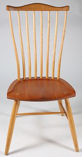 Signed Stephen Swift Cherry and Ash Pomfret Side Chair, circa 1997