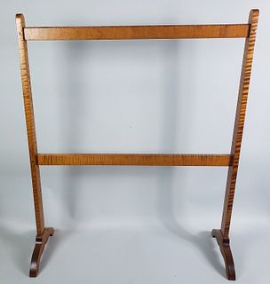 Vintage Dave Burtchill American Tiger Maple Quilt or Towel Rack