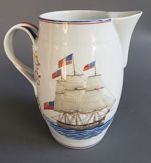 Mottahedeh Porcelain Export Style Clipper Ship Pitcher Jug