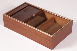 French Tambour Top Storage Box, 19th Century