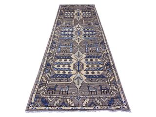 Hand Knotted Natural Dyes Wool Anatolian Village Design Oriental Rug Runner