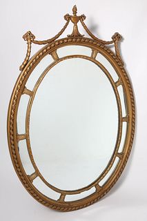 Georgian Style Oval Gilt Mirror