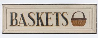 Contemporary Painted Nantucket Baskets Sign