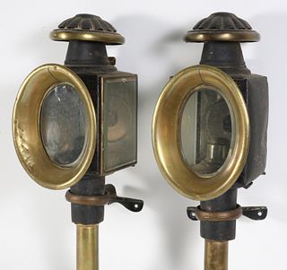 Pair of Coach Lanterns, 19th Century