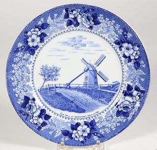 Nantucket Souvenir Plate of the Old Mill, 19th Century