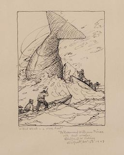 CLIFFORD WARREN ASHLEY, (American, 1881-1947), Whaling Scene