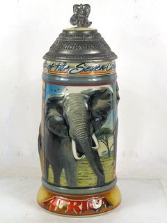 1997 Budweiser Animals of the 7 Continents "Africa" CS308 Stein St. Louis Missouri