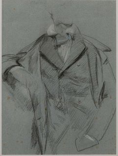 Attributed to GEORGE RICHMOND, (English, 1809-1896), Study of a Male Figure