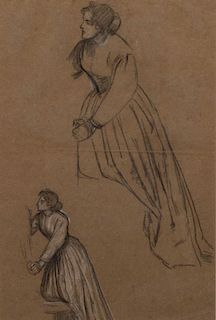 Attributed to LORD FREDERIC LEIGHTON, (English, 1830-1896), Study of a Kneeling Lady