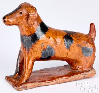 Pennsylvania redware dog, 19th c.