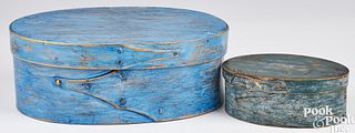 Two painted Shaker bentwood pantry boxes, 19th c.