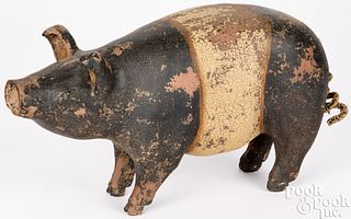 Pennsylvania folk art carved and painted pig