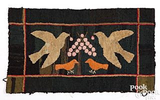 Hooked rug, late 19th c.