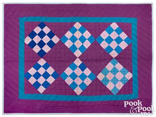 Ohio Sixteen Patch patchwork cradle quilt