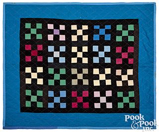 Pennsylvania Amish patchwork cradle quilt