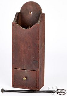 New England cherry pipe box, early 19th c.