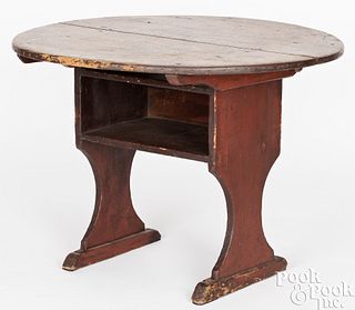 Diminutive New England painted chair table, 18th c
