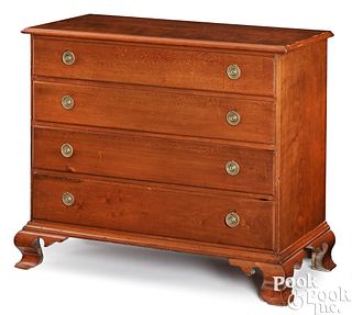 Connecticut Chippendale cherry chest of drawers