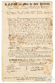 Charlestown, Massachusetts land sale document