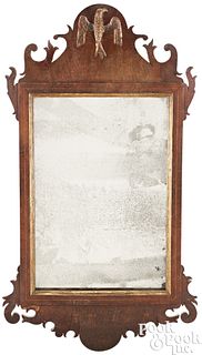 Late Chippendale mahogany looking glass