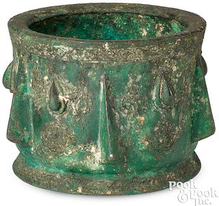 Ancient Persian bronze mortar