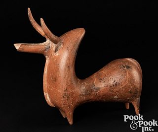 Ancient Persian pottery bull rhyton