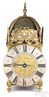 English brass lantern clock, early 18th c.