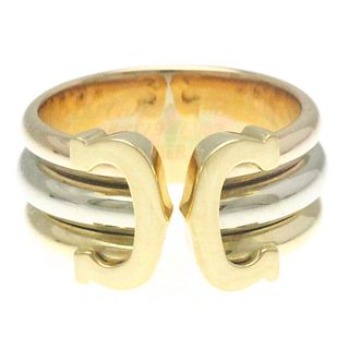 CARTIER 2C TRINITY 18K TRI-COLOR GOLD RING