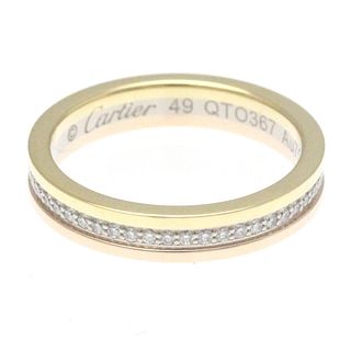 CARTIER VENDOME DIAMOND 18K TRI-COLOR GOLD RING