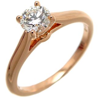 CARTIER DIAMOND SOLITAIRE 18K ROSE GOLD RING