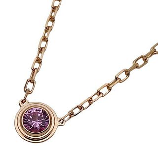 CARTIER POLISHED SAPPHIRE 18K ROSE GOLD NECKLACE