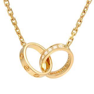 CARTIER BABY LOVE DIAMOND 18K YELLOW GOLD NECKLACE