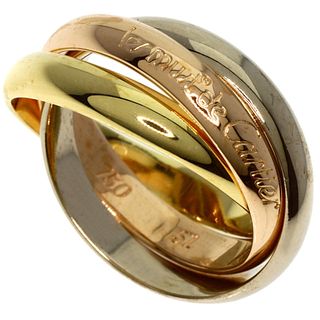 CARTIER TRINITY 18K TRI-COLOR GOLD RING
