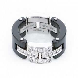 CARTIER MAILLON PANTHÈRE 18K WHITE GOLD RING