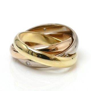 CARTIER TRINITY 18K TRI-COLOR GOLD RING
