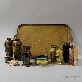 Group of Metal and Stone Items