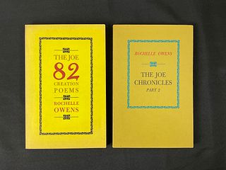Set Of 2 The Joe 82 Creation Poems 1974 Signed and The Joe Chronicles 1979 by Rochelle Owens