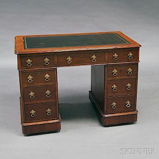 English Mahogany Double-pedestal Desk