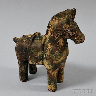 Archaic-style Cast Metal Horse