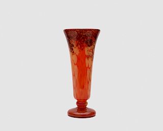 SCHNEIDER Orange Glass Vase