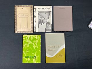 Mixed Collection of 5 Poem Pamphlets 1926- 1977