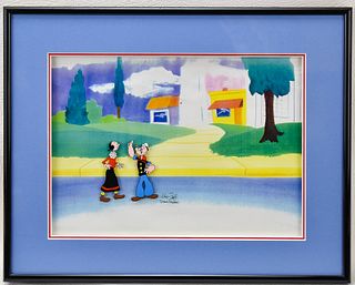 'POPEYE AND OLIVE OYL' PRODUCTION CEL BY DAN HUNN & RON FRITZ