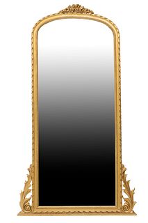 FRENCH LOUIS XVI STYLE GILT-PAINTED MIRROR
