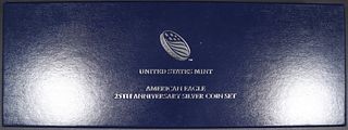 2011 25TH ANNIV AMERICAN SILVER EAGLE 5 PC SET OGP