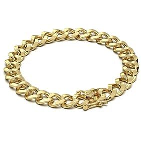 Men's Cuban Link Bracelet in Solid 10k Yellow Gold (15.09 Grams)
