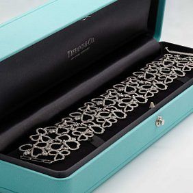 12.00 ct. Tiffany & Co. Paper Flowers Diamond Bracelet In Platinum
