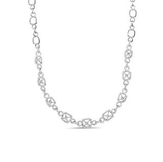 5.00 ct. Natural Diamond "Duchess" Link Collar Necklace in 18K White Gold (F-G, VS2-SI1)