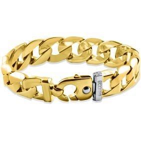 Men's Cuban Link 10" Bracelet 14k Yellow Gold (202gram) 19.0 mm