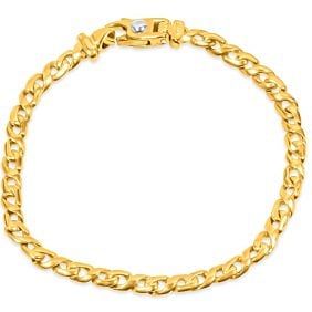 Men's 14k Yellow Gold (14gram) 5mm Link Bracelet 8.5"
