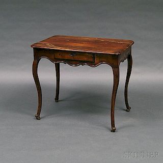 French Provincial Fruitwood One-drawer Worktable